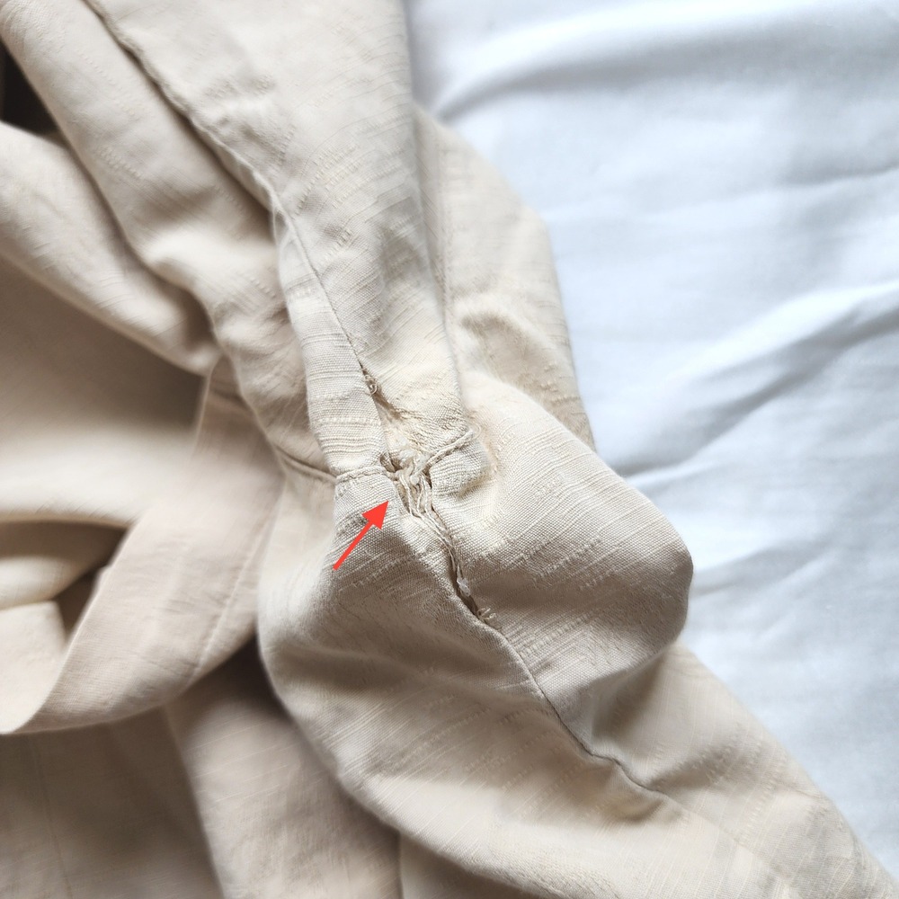 Pussers Island Style Mens XL Silk Cotton Beige Jacquard Button Down Shirt Luxury - Picture 9 of 9